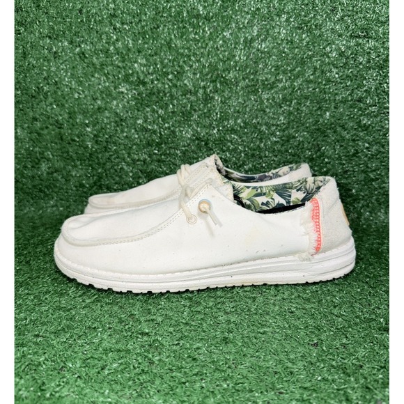 Hey Dude Wendy Womens Size 10 Natural Salt Casual Slip On Comfort Loafers Shoes - Picture 4 of 9